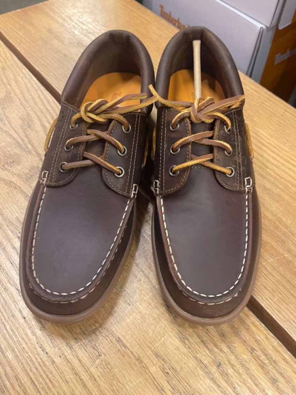 TIMBERLAND MEN'S PORTOFINO PIER BOAT SHOES TAUPE FULL GRAIN A6CXM-EN4 ALL SIZES